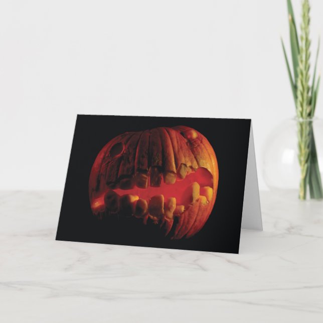 Carte Blanc de Halloween Jack-o'-lantern à l'intérieur (Devant)