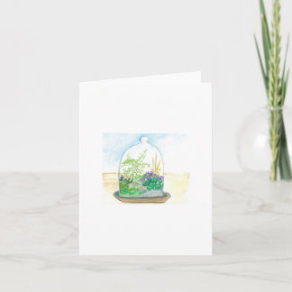 Carte Blanc de mini-serre de cloche en verre