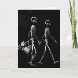 Carte Blanc noir de déplacement de couples squelettiques