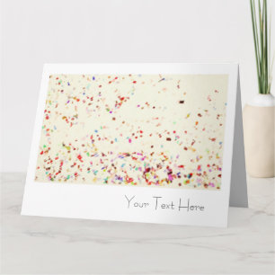 Carte Blanc surdimensionné d'art de confettis toute la