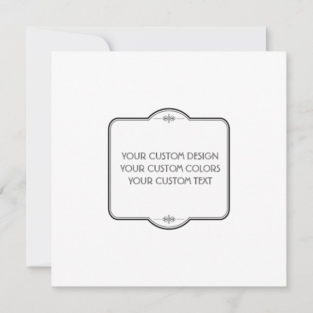Carte BLANC Votre Design Ici - (Devant)