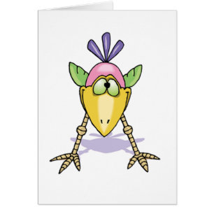 Carte blanche à oiseaux mignonne