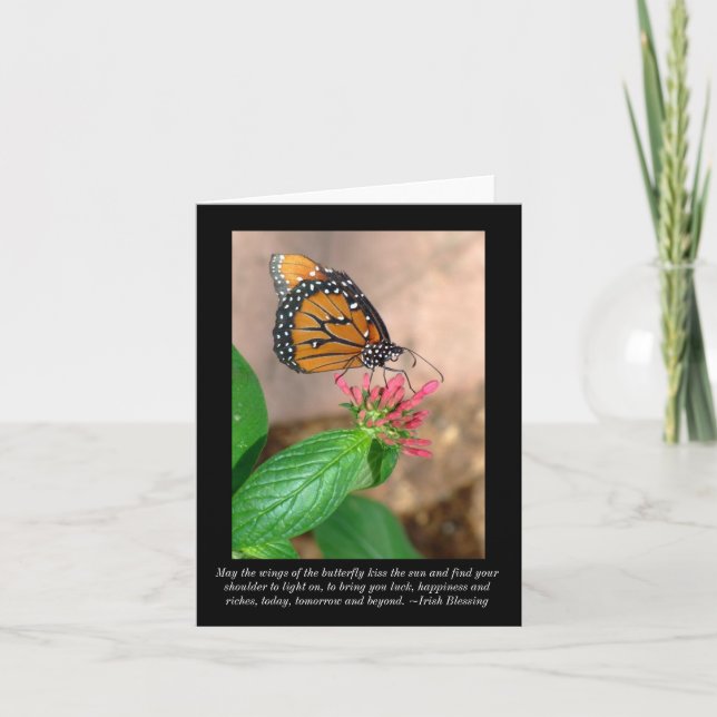 Carte blanche Blessing Irlandais Papillon (Devant)