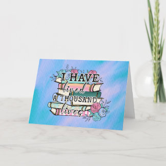 Carte blanche : Book Lover "1000 Lives"