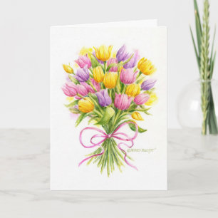 Carte blanche Bouquet Tulip Toute carte d'occasion