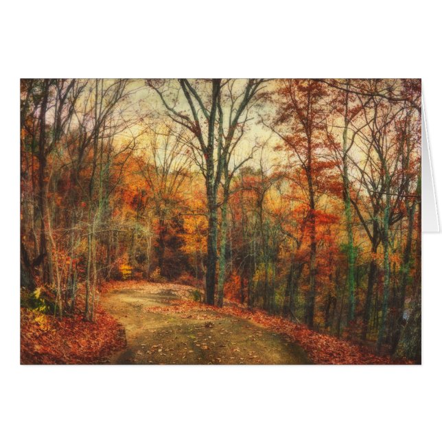 Carte blanche brillante d'automne (Devant horizontal)