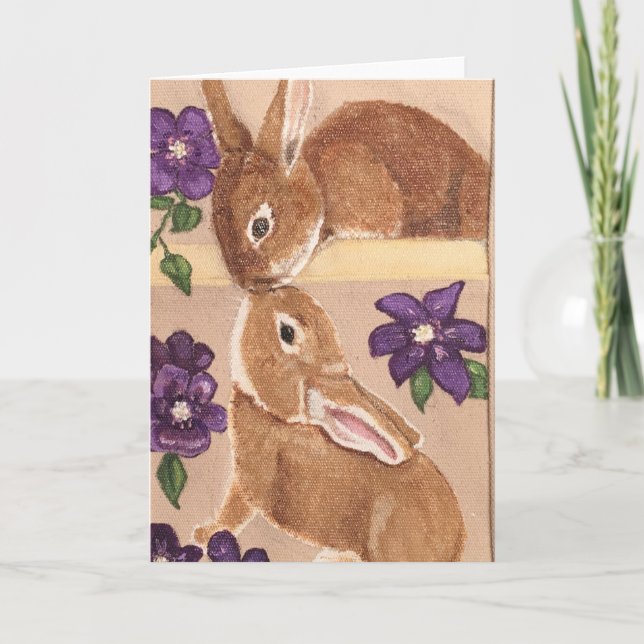 Carte blanche Bunny Love (Devant)