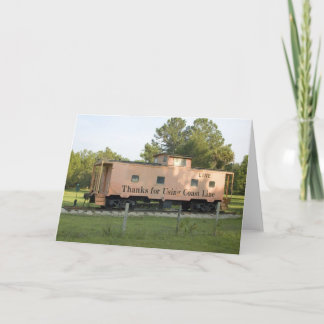 Carte blanche Caboose retraitée