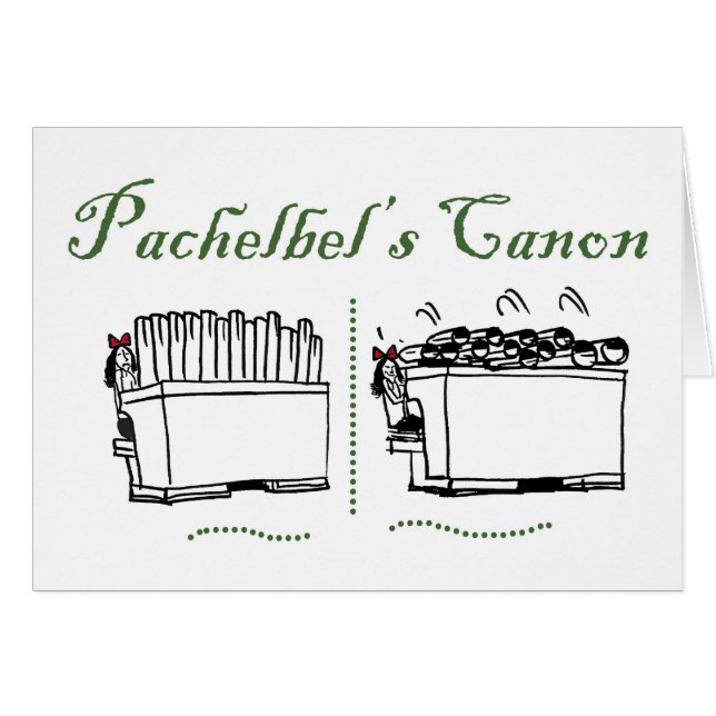 Carte blanche Canon de Pachelbel (Devant horizontal)