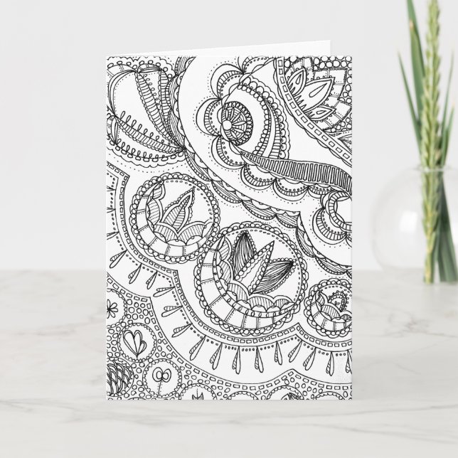 Carte blanche - Conception inspirée par Paisley 2 (Devant)