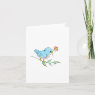 carte blanche d'aquarelle bleue