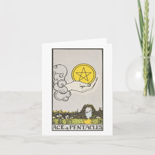Carte blanche d'as de pentaclès (Devant)