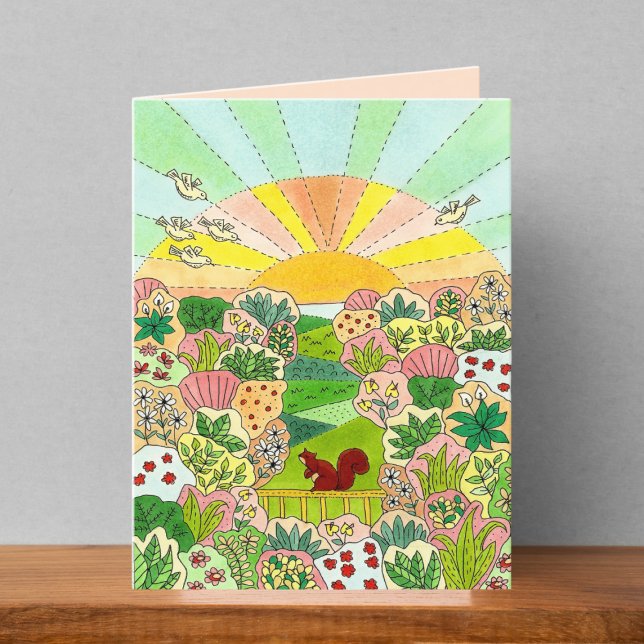 Carte blanche de dessin du jardin d'écureuil (Créateur téléchargé)