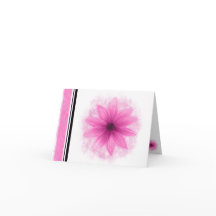 Carte blanche de fleurs roses