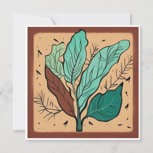 Carte blanche de l'Arbre de vie rustique (Devant)