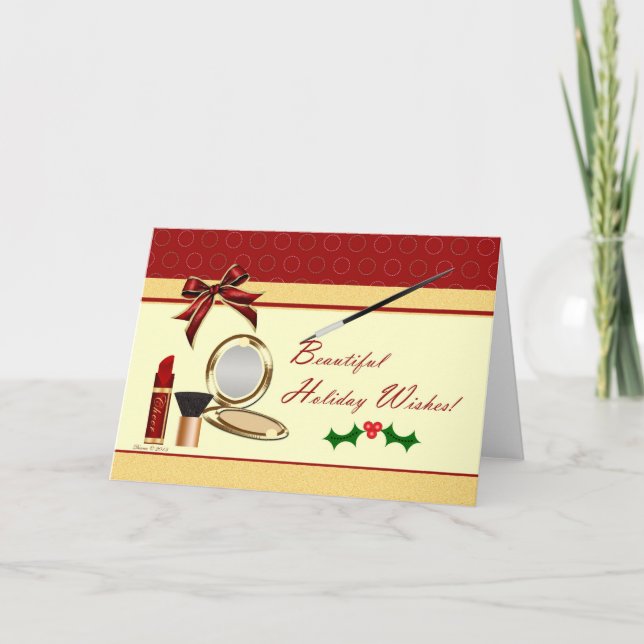 Carte blanche de maquillage de Noël (Devant)