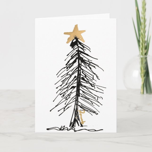 Carte blanche de Noël simple (Devant)