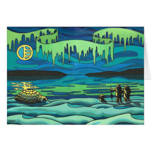 Carte blanche de peinture arctique Belles cartes d