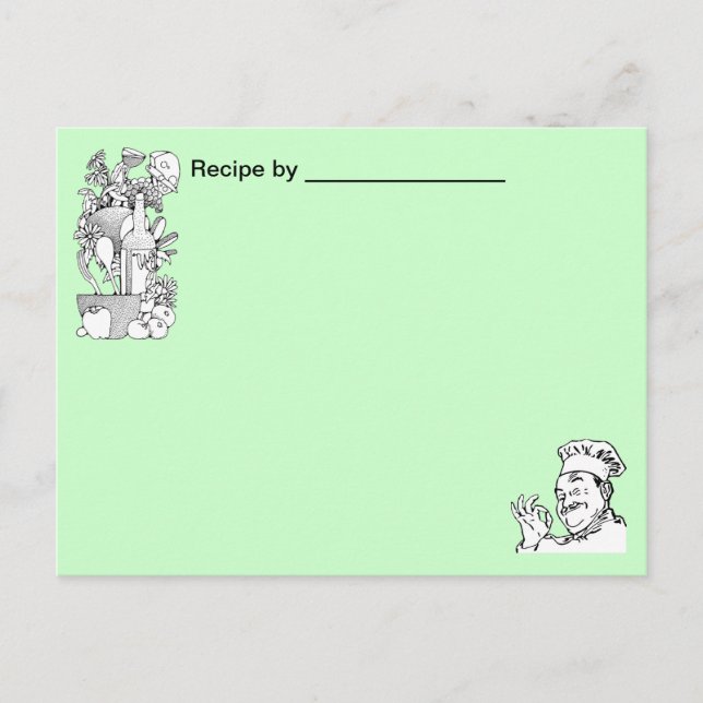 Carte blanche de recette de nourriture approuvée p (Devant)