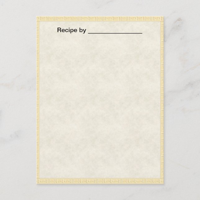 Carte blanche de recette texturée légère n° 2 (Devant)