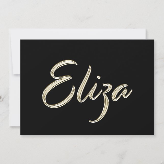 Carte blanche d'Eliza (Devant)