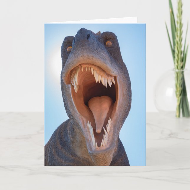 Carte blanche Dinosaure Roaring (Devant)