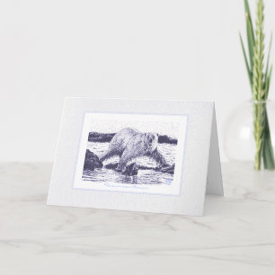 Carte blanche d'ours polaire Ursus Maritimus