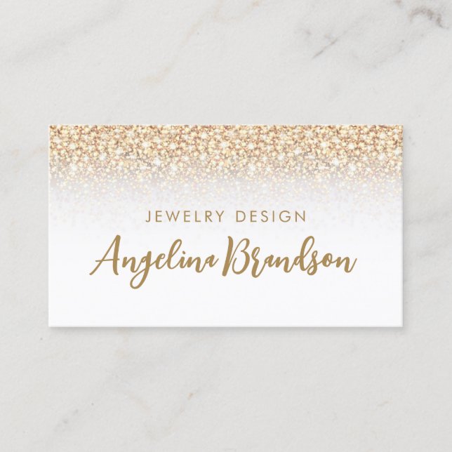 Carte blanche du concepteur de bijoux Golden Rain (Devant)
