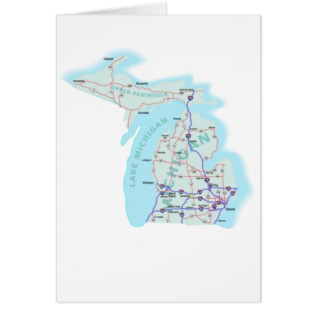 Carte blanche du Michigan (Devant)