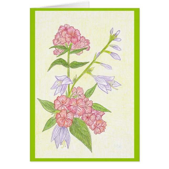 Carte blanche Fleurs d'été (Devant)