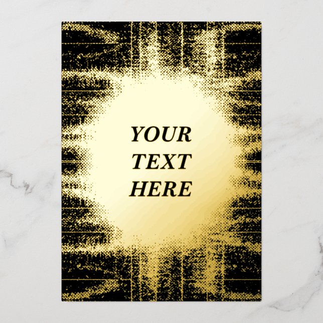 Carte blanche Gritty Golden Grunge Foil (Recto)