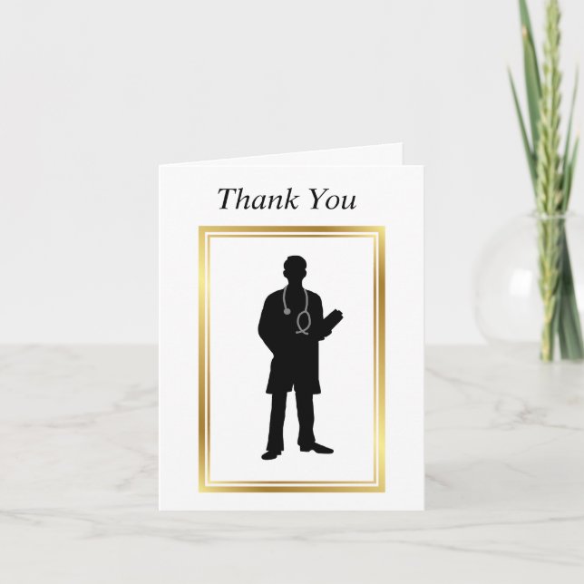 Carte blanche Homme Docteur Silhouette (Devant)