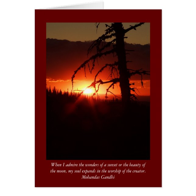 Carte blanche Idaho Sunset (Devant)