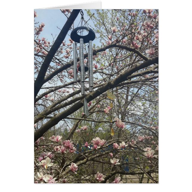 Carte blanche Magnolia Tree and Wind Chimes (Devant)