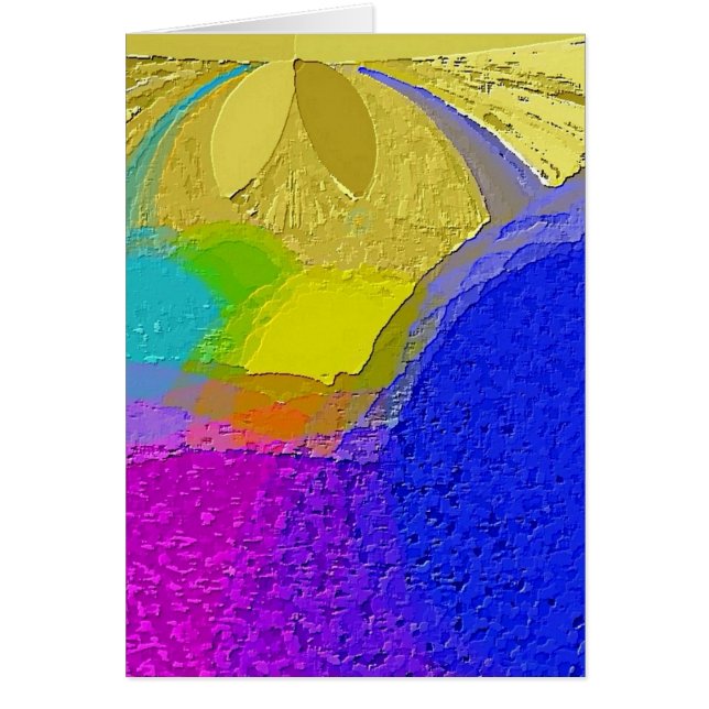 Carte blanche "Mélange texture colorée" avec envel (Devant)