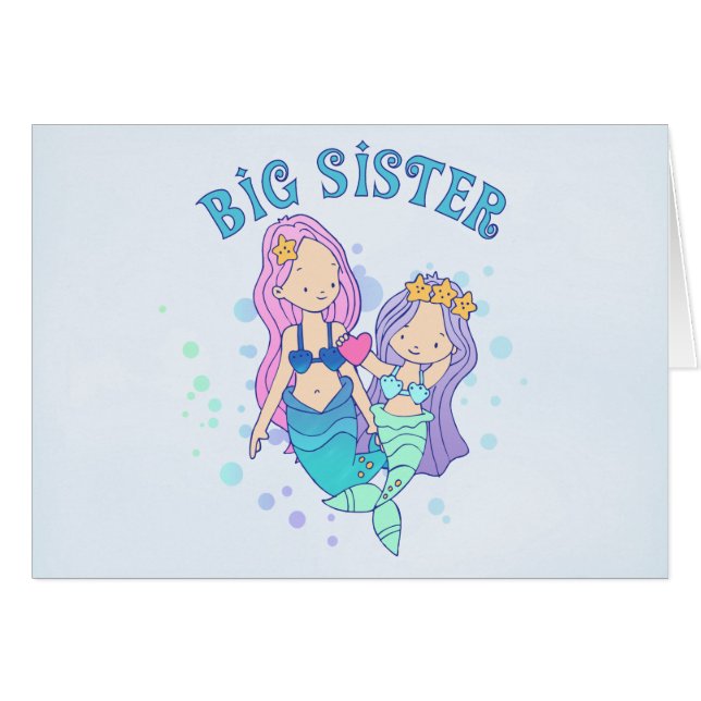 Carte blanche Mermaids Big Sister (Devant Horizontal)