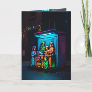 Carte blanche Nativité Neon