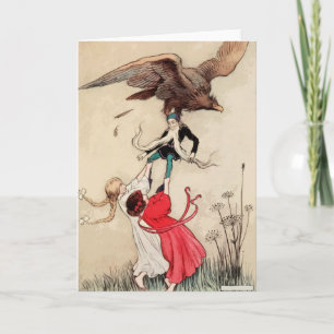 Carte Blanche Neige & Rose Red Princesse Conte Vintage F
