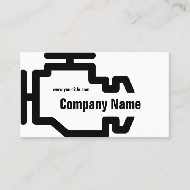 Carte blanche noire du service du moteur (Devant)