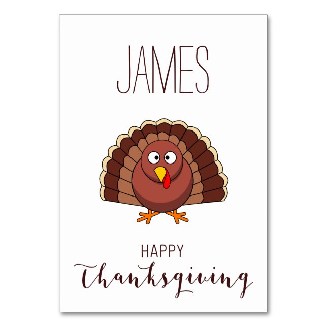 Carte blanche personnalisée Thankgiving Place Cart (Par défaut)
