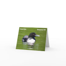 Carte blanche pliée Sunset Lake Loon