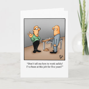 Carte blanche pour Humour de sécurité de travail a
