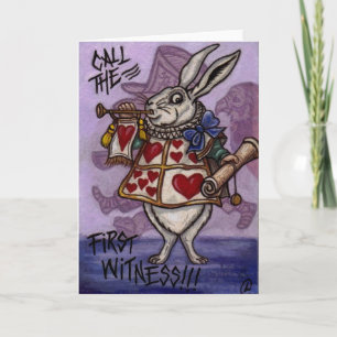 Carte BLANCHE RABBIT Alice au pays des merveilles