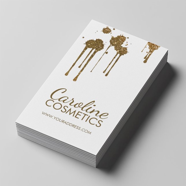 Carte blanche simple Cosmétologiste des points de  (Perfect for business)