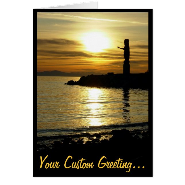 Carte blanche Sunset Landscape, belle carte d'impr (Devant)