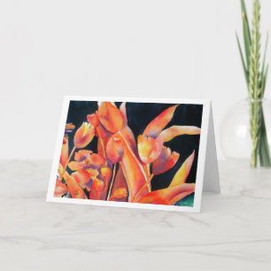 Carte blanche Tulip teintes de coucher de soleil