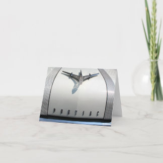 Carte blanche vintage de capot Pontiac