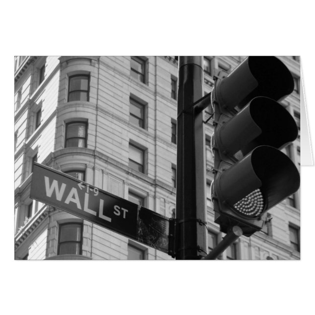 Carte blanche Wall Street New York (Devant horizontal)