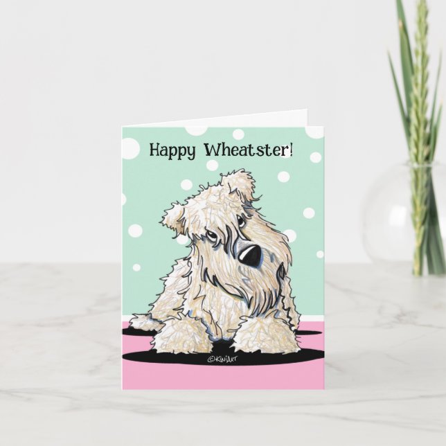 Carte blanche Wheaten Terrier Pâques (Devant)