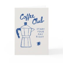 Blank coffee themed card